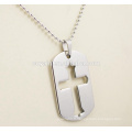 Engraved Cross Dog Tags Collier pendentif mode